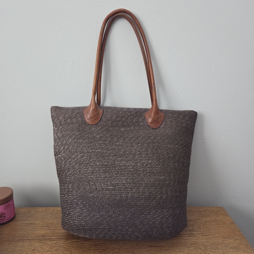 Beach Bag Woven Tote Wicker Handbag GAP